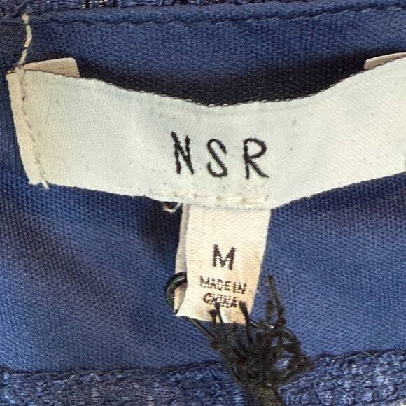 Blue Lace Mini Dress Cocktail Medium - Picture 9 of 14